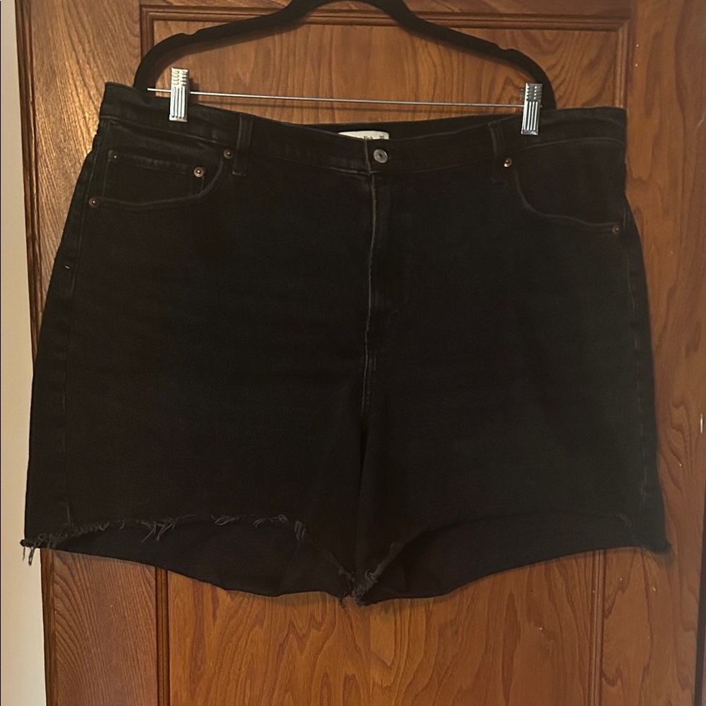Abercrombie & Fitch Black Jean dad Shorts - curve love